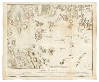 (AMERICAN REVOLUTION--BOSTON.) BEAURAIN, JEAN CHEVALIER de (after). Carte von dem Hafen und der Stadt Boston.